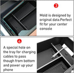 Jaronx Compatible with BMW X5 G05/ X6 G06/ X7 G07 Center Console Organizer, Console Organizer Tray Storage Compatible with BMW X5 G05/ X7 G07 2019-2026, X6 G06 2020-2026