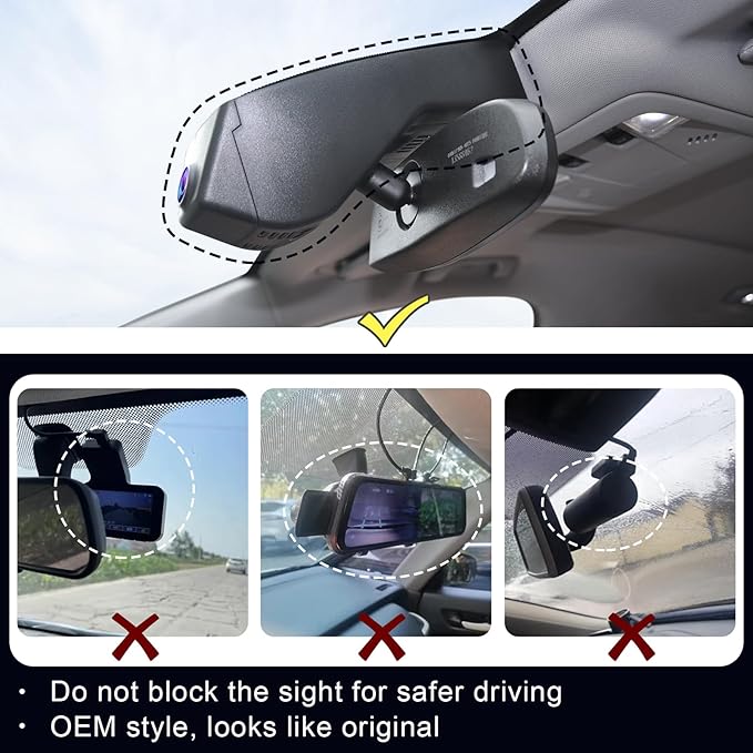 Mangoal 4K Dash Cam Custom fit for Cadillac XT5 2017-2026 XT6 2020-2026(Model A), UHD 2160P Video, WiFi, App, Loop Recording, Easy to Install, 64GB Card