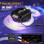 18W Twinkle&Meteor 2 in 1 RGBW Starlight Headliner Kit, 800pcs*0.03in*9.8ft+96pcs Shooting Star Lights for Car/Home Ceiling, Fiber Optic Lights with Bluetooth APP/Remote Control/Music Effect