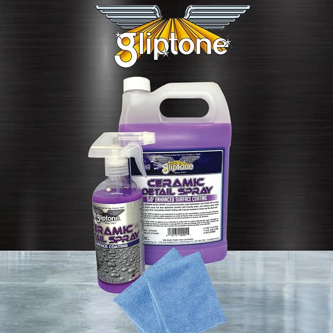 Gliptone Ceramic Detail Spray, Surface Coating, 3 in 1 Detailer (16 Fl Oz)