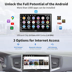 ATOTO A6 PF Android 7" Double DIN Car Stereo, 8-core 2+32GB, Wireless CarPlay & Android Auto QLED Touch Screen, WiFi/BT/USB, AI Chat&GPS Tracking, Dual Bluetooth, DSP/FM/SWC/LRV, MirrorLink,A6G2B7PF
