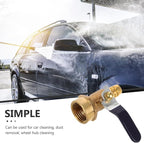 Heavy Duty Copper Foam Nozzle Car Wash Hose Attachment with Wide Flat Spray Head for Pressure Washer Exterior Car Washer Cleaning Tools