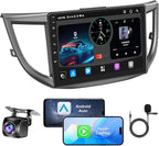 8 Core 6GB+128GB Car Radio for Honda CRV 2012-2016,10.2 Inch QLED Touch Screen Car Stereo with Carplay&Android Auto,WiFi,GPS Navigation,Bluetooth5.0,FM&AM Radio