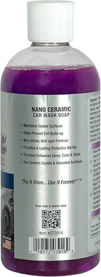 Gliptone Professional Car Care Si02 Enhanced Ceramic Car Wash Soap, Cleans, Shines & Protects (16 Fl Oz)