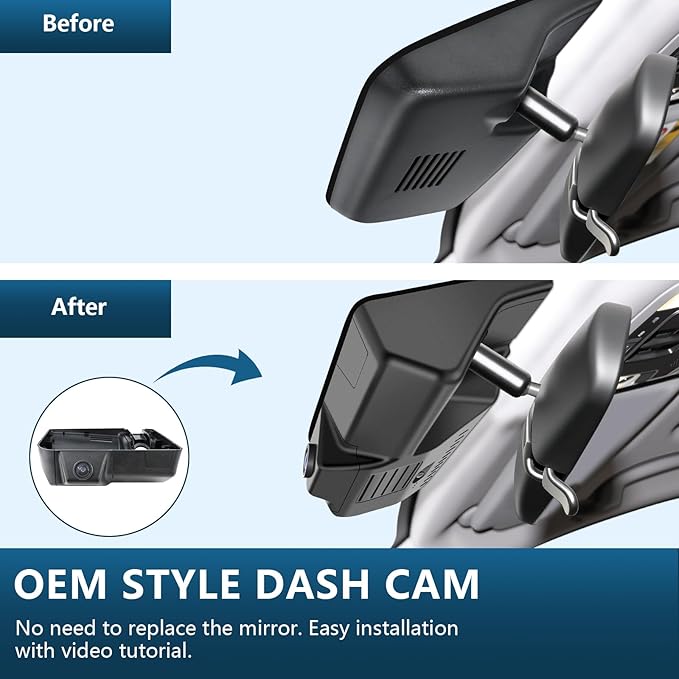 Mangoal Front 4K & Rear 1080p Dash Cam for Honda Pilot 2016-2022 Gen 3 YF5/6, Passport 2019-2025 Gen3 YF7/8, Ridgeline 2017-2026 Gen2 YK2/3(Model A), OEM Look, UHD 2160P Video, WiFi & App, GPS, 128GB
