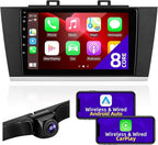 Android Car Radio Upgrade Compatible with Wireless Carplay Android Auto for Subaru Outback Legacy 2015-2019 8 Core Touchscreen Stereo Bluetooth GPS WiFi AM/FM Backup Camera Navigation Head Unit