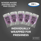 Wonder Wafers - Diamond-Ultra Scented Car Air Fresheners - Individually Wrapped (15 Per Pack) (Pina Colada)