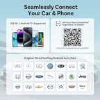 OTTOCAST 2026 Upgrade Mini Slim 3.0, 2-in-1 Wireless CarPlay & Android Auto Adapter, Plug & Play Dongle, Fast Auto-Reconnect, Dual-Band 5Ghz, for Cars with Wired CarPlay & Android auto (Black)