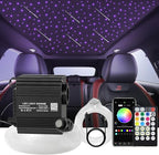 Starlight Headliner Kits for Car, Twinkle & Meteor 2-in-1 Light Engine, 550pcs 0.03in 9.8ft RGBW Fiber Optic Lights Star Ceiling Sky Decoration for Car/Home, White Shooting Stars 12W Starlight kit