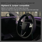 Front MagSafe Charger for Tesla Model 3 & Model Y Tesla Phone Holder Car Mount 15W Magnetic Fast Charging Wireless Left Handle