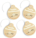Happy Wax Vanilla Sandalwood Car Charms 4-Pack - Scent Notes: Vanilla, Vetiver, Patchouli and Cedarwood
