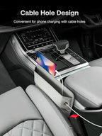 Premium Leather Car Seat Gap Filler Organizer (0.2”-1.2" Gaps), Clever Gifts for Car SUV Truck Owners (Beige, 2 Pack)