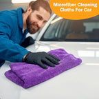 Tallew 16 Pcs Car Microfiber Towels Buffing Drying Wash Cleaning Cloths Plush Large Towels Thick Care Polishing Detailing Waxing Scratch Proof Towel, 15.75 x 15.75 Inch (Multicolor)