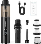 Upbooz Car Vacuum, Handheld Vacuum Cordless with 14000PA Powerful Suction with LED Light, Air Duster 2-in-1,Low Noise Rechargeable Portable Vacuum Cleaner for Car Home Pet Office