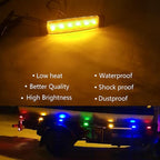 10 Pcs Amber LED Rock Strip Lights,Wheel Well Underglow Lighting Kits,Car Rock Lights Exterior Side Marker Lights for Wrangler Truck Golf Cart RV RV SUV Offroad