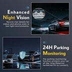 4K Dash Cam with Built-in WiFi, Front Car Camera, APP Control, Night Vision, 24H Parking Monitor, 170° Wide Angle, G-Sensor, Loop Recording, WDR(A19)