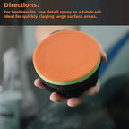 2 Pack Synthetic Clay Bar Pad for Car Detailing, 4.1" Honeycomb Clay Sponge with Rebound Foam, Removes Paint Contaminants and Preps Surface for Waxing