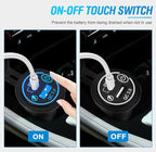 Nilight 2 Pack PD Type C and QC 3.0 USB Fast Outlet Panel with LED ON Off Touch Switch Fused Wire Kit for 12V 24V Cars Trucks RVs Motorcycles Buses Boats