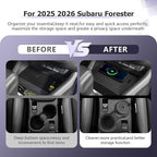 LUWU for 2025 2026 Subaru Forester Accessories Compatible with 2025 2026 Forester Wireless Charging Anti-Slip Mat - Center Console Cup Holder 2-Pack