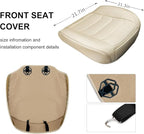 BOPUOVRE Car Seat Cover for Luxury & Comfort - PU Leather, Anti-Slip, Full Wrap Protection with Storage Pocket for Bottom Cushion - Universal Fit for 95% of Vehicles （Yellowish-White,1 Piece