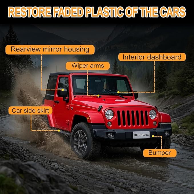 Ultimate Car Plastic and Trim Restorer – Back to Black Restores Faded Trim, UV Protection, Long-Lasting Ceramic Coating, Non-Greasy Formula for Interior and Exterior