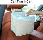 FrgKbTm Car Seat Back Hanging Bag Car Document Holder Multi-Pocket Bottle Bag Storage Box Organizer Travel Tidy Pouch Pocket Kids Beige