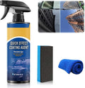 Car Coating Spray,New Quick Effect Coating Agent Spray,Quickly Coat Car Wax,Car Scratch Wax Polish Sprays Waterless Wash,Oil Film Emulsion Glass Cleaner with Sponge and Cloth,4FT.OZ (1PC)