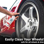 Rev Auto Wheel and Tire Cleaner (1 Gal) - Professional Car Wheel Cleaner That Removes Brake Dust and Tire Browning | Car Tire Cleaner and Rim Cleaner For Car That is Best Used With Wheel Cleaner Brush