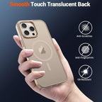 SUPFINE Magnetic for iPhone 16 Pro Max Case(Compatible with MagSafe)(Military Grade Drop Protection) Slim Translucent Matte Shockproof with Anti-Fingerprint Phone Case,Desert Gold