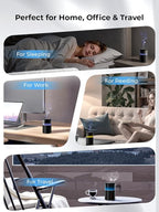 Waterless Essential Oil Diffuser: 9 Colors LED Scent Diffuser for Home&Car&Office - Portable Diffuser with 48H Battery, 4 Timers & 3 Mist Levels, Charcoal Black