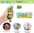 Cevioce Sensory Slug Fidget Toys,Mini Fidget Slug Toys for Adults & Kids Party Favors,1Pc Cute Autism Sensory Toys for Autistic Children,Toddler Toys Age 3+ Easter Basket Stuffer for Kids