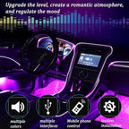 Zpana Car LED Interior Strip Light with APP Control, 16 Million Colors 5-in-1 RGB Sound Active Ambient Light with 236" Fiber Optic, Auto Inside USB Atmosphere Light Strip, Universal Fit