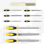 Steel File,Metal File,Half-Round/Round Files and 6 pcs Needle Files with Storage Bag and Steel Brush for Woodwork, Metal, Leather and Plastic