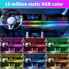 for Car LED Ambient Lighting Kit Smart RGB Bulb Interior Decor Cars Neon Accent Lights with Wireless APP Control 210 Dynamic Modes,4 Music Modes,16 Million Colors 43.3 Inch USB LEDs Strip Accessories