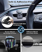CloudValley Magnetic Phone Mount for Tesla Model 3 Highland Model Y Juniper, Strong Grip, 360° Adjustable, Dashboard Car Holder 2025, Compatible with iPhone MagSafe 17/16/15/14/13/12
