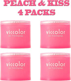 4-Pack Viccolor Peach & Kiss (Fresh Peach Scent with Floral Bouquet Fragrance) Luxury Air Freshener JDM Genuine Diax Japan for Home/Office/Car/Auto/Rv
