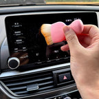 Car Detailing Brush, Soft Bristle Cleaning Brush, Scratch-Free Auto Duster Tool for Dashboard, Air Vents, Leather & Interior Cleaning (Pink&Brown with Cap)