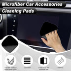 Car Screen Cleaner, 4.1''×4.1'' Microfiber Dashboard Wipes, Square Microfiber Cloth, Car Display Wipes,Vehicle Screen Cleaner Tool universal for Car Dashboard Car Display Car Interior Tools (Black)