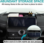 Car Center Console Dash Storage Box Compatible with Ineos Grenadier 2020-2026 Navigation Screen Rear Insert Storage Tray Organizer Interior Accessories (Black)