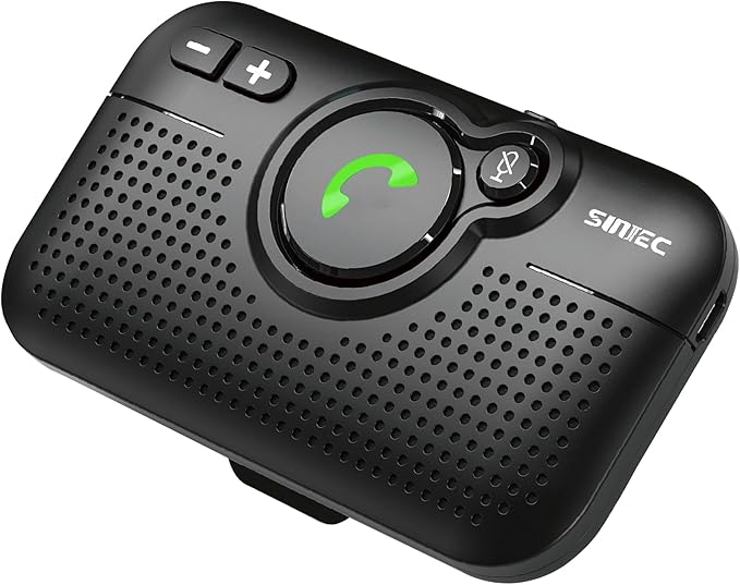 Bluetooth Car Speaker for Cell Phone, Handsfree Bluetooth Car Kit Motion AUTO ON Off Support Siri Voice Assistant Handsfree Speakerphone with Visor Clip - BC980P