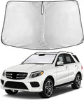 EcoNour Windshield Sunshade Compatible for Mercedes-Benz GLE Class 2012-2017 2018 2019,(Not Fit for GLE Class Coupe) Sun Visor for Front Window Sun Shade Cover, UV Heat Protector, Car Accessories