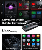 OTTOCAST Play2Video Ultra – Wireless CarPlay & Android Auto Adapter with YouTube, Netflix, Spotify, IPTV | 5GHz WiFi, Auto Connect, No Delay