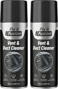 FIX & FUSION A/C Vent and Duct Cleaner (13.5 oz)| Foaming Spray for Car Air Conditioner | Freshens & Cleans Dust Build-Up | Fast, No-Rinse Formula | Automotive HVAC Refresher & Detailer (2 Pack)