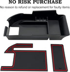 Compatible with Camry XLE/XSE 2018-2023 Center Console Organizer Tray Accessories, Fit Dual USB Ports (Red)
