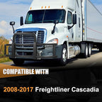 Auto Dynasty Front Bumper Brush Bull Bar Deer Guard Compatible with 2008-2017 Freightliner Cascadia, 3mm Thick Iron Tubing, Powdercoated Matte Black