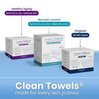 Clean Skin Club Clean Towels XL®, Travel Pack 100% USDA Biobased Disposable Face Towel, Eczema Association Accepted,Dry Wipes, TSA-Approved Travel Essential, 3 Packs, 30 ct Total