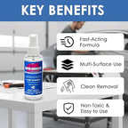 Rapid Remover Adhesive Remover 4oz Sprayer | Removes Most Adhesives in 30–60 Seconds | Safe Water-Soluble Formula | Cold Weather Ready | for Vinyl Wraps, Graphics, Decals, and Stripes