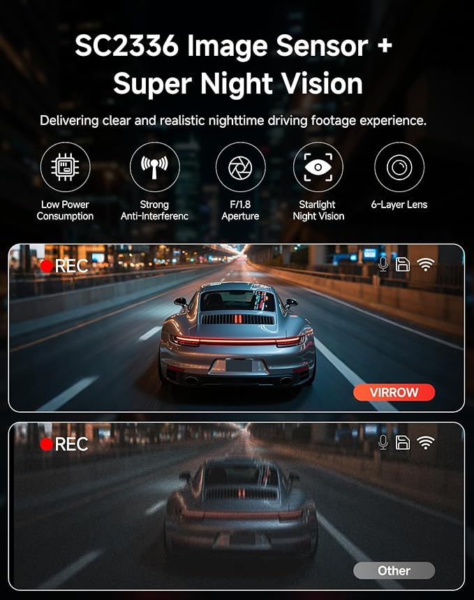 Dash Cam Front and Rear: 4K+2.5K Dash Camera for Cars - Dashcam Built-In WiFi APP Control 64GB Included 3.39" Touchscreen 24H Parking Monitor WDR Night Vision Loop recording Collision Detection(X5)