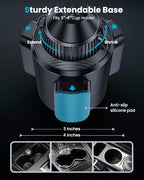APPS2Car Dual Coil Wireless Car Charger Auto Clamping 15W Cup Holder Phone Wireless Charger Mount Fast Charge Tri-Pivots Height Adjustable Phone Holder Car Truck for iPhone 12-17, Samsung, LG, etc.