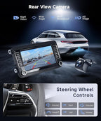 8 Core 6G+128G Android Car Stereo for VW Golf MK5 MK6 Passat Jetta Tiguan T5 EOS Polo with Wireless CarPlay Android Auto, 7” Touchscreen Car Radio GPS WiFi SWC Bluetooth 32EQ Backup Camera